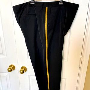 NWT Military pants black pants good tuxedo stripe